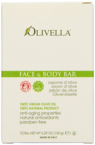 Olivella Face And Body Soap, Perfumado All-natural 100% Virgin Azeite De Oliva Da Itália, Barras De 5,29 Onças (pacote De 12)