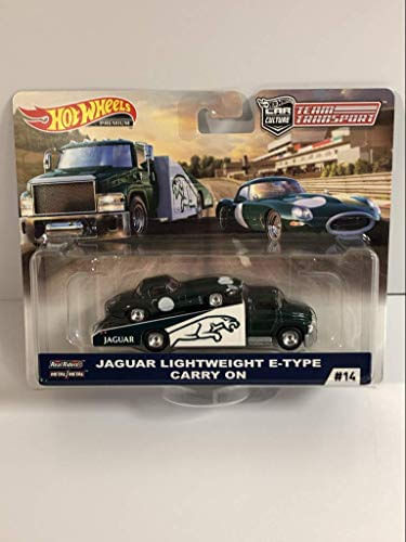 Equipe Hot Wheels Transporte Jaguar Leve E-type Carry On Veículo