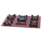 Fogão Cooktop Fischer 5Q TC Infinity Gás Mesa - Vermelho