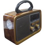 Rádio Bluetooth Retrô Portátil Mp3 Usb Cartão Sd Am Fm C/bluetooth A3199
