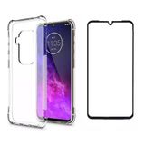 Película De Vidro 3d + Capa Antiimpacto Motorola One Zoom Top