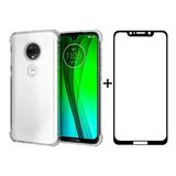 Película De Vidro 3d Motorola G7 Play + Capa Anti Impacto