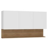 Armário Aéreo 120cm 3 Portas Lina K02 Supremo/freijó - Mpozenato