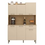 Armário De Cozinha Compacta 121cm Pádua K02 Freijó/vanilla - Mpozenato