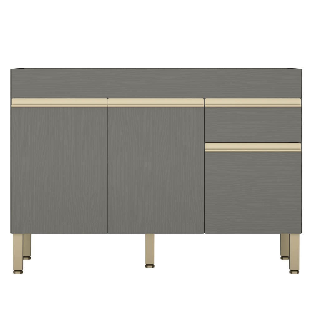 Balcão Gabinete Para Pia Sem Tampo 120cm Lina K02 Gris - Mpozenato