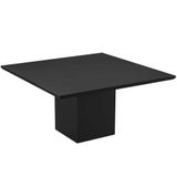 Mesa De Jantar Quadrada 136cm Laca Adelle N04 Preto - Mpozenato