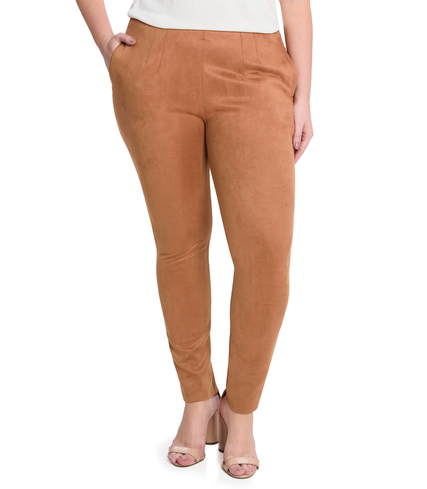 Legging Suede Super Soft Secret Glam Marrom Plus G2