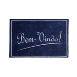 Capacho Bem-vindo Estampado Corttex Azul Un