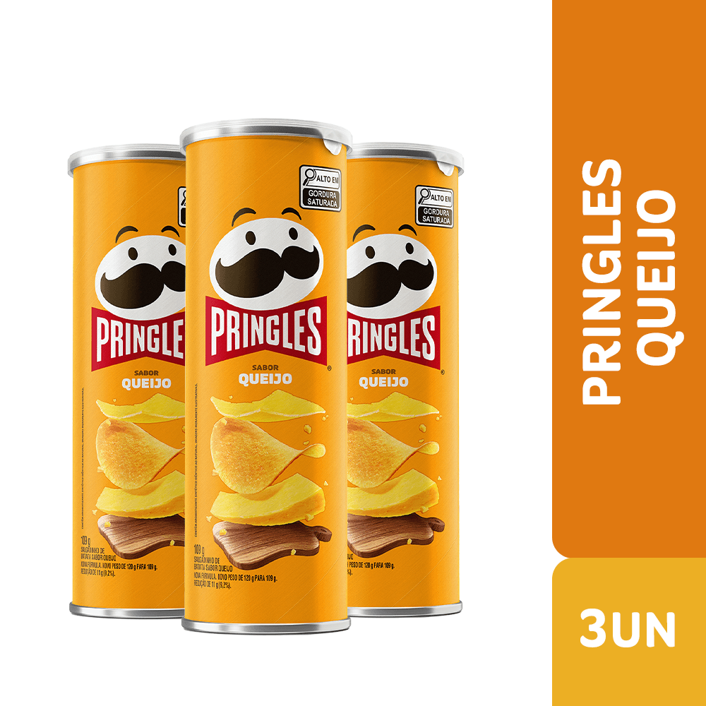 Combo Batata Pringles Queijo 3 Unidades