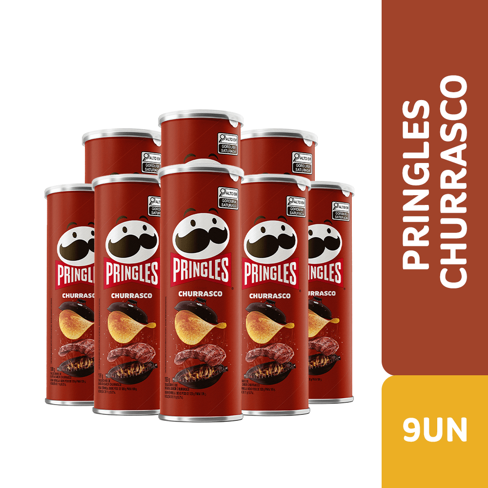 Combo Batata Pringles Churrasco 9 Unidades