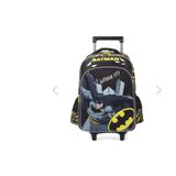 Mochila Infantil Com Rodinha Batman Grande Preta