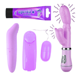 Vibrador Feminino Clitoris + Vibra Ponto G + Bullet + Aperta