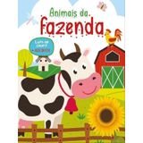 Animais Da Fazenda - Livro De Colorir Com Adesivos