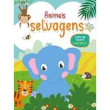 Animais Da Selvagens - Livro De Colorir Com Adesivos