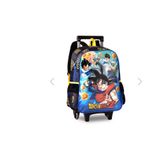 Mochila Infantil Com Rodinha Dragon Ball Z G Azul