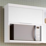 Armário Aéreo Marquesa Nesher Mdf 1 Porta Basculante E 1 Nicho Para Microondas Branco