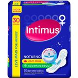 Absorvente Intimus Gel Noturno Seca Com Abas Com 30 Unidades