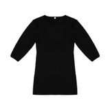Vestido Manga Longa Plus Infinita Cor Preto G1