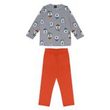 Pijama Infantil Masculino Urso Masculino Select Laranja 8