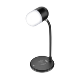 Luminária De Mesa Led Lumi Play 3 Em 1 Carregador De Celular Por Indução E Caixa De Som Preta