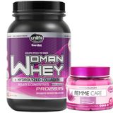 Whey Protein Woman Com Colágeno Sabor Chocolate 900g + Colágeno Verisol Peptídeos Skin Care