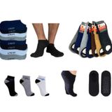 Kit Meia Masculina: SapatilhaTérmica Antiderrapante + 3 Pares Soquete Adulto