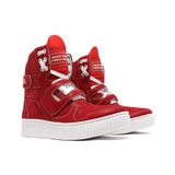 Tênis Cheia de Marra Sneaker Feminino Leve Cano Alto Treino Vermelho 38