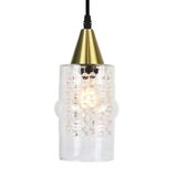 Lustre Pendente Taschibra Cristal Ali Liso E27 Transparente Bivolt Ouro