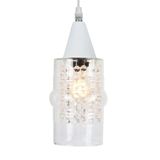 Lustre Pendente Taschibra Cristal Ali Liso E27 Transparente Bivolt Branco