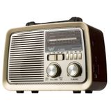 Rádio Retro Vintage Am Fm Sw Usb Recarregavel A3088 Marrom