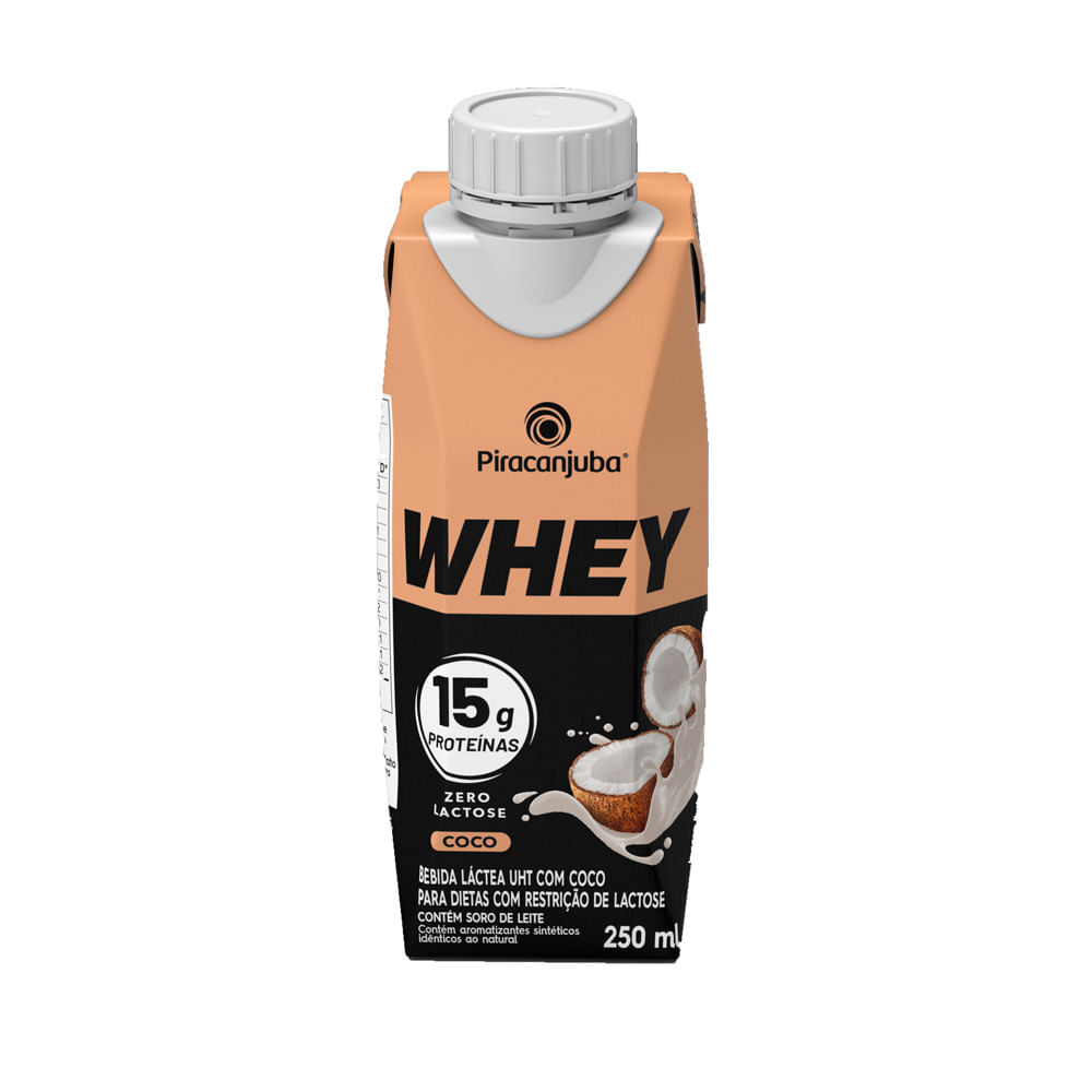 Bebida Láctea Piracanjuba Whey Zero Lactose Com 15g De Proteína Coco 250ml