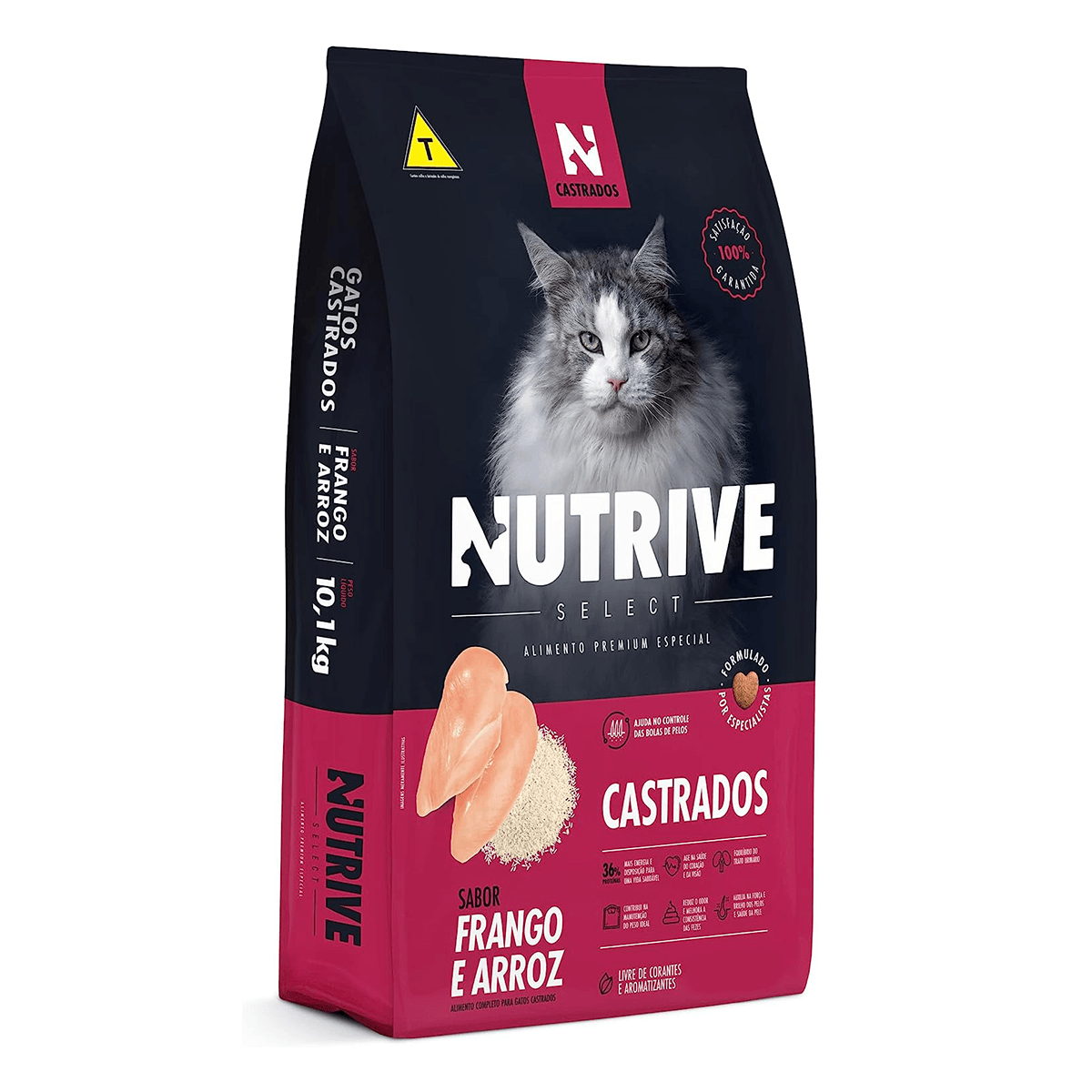 Ração Gatos Nutrive Select Castrados Frango E Arroz 2,5kg - Carrefour