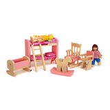 1 Set 112 Casa De Bonecas Em Miniatura Móveis De Madeira Brincadeira Infantil