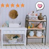 1/12 Dollhouse Miniatura Banheiro Suprimentos Cesta Set