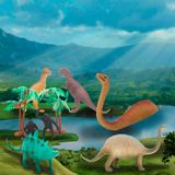 Brinquedo Kit 11 Dinossauros Selva Em Miniatura De Borracha