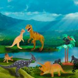 Brinquedo Infantil Kit 5 Dinossauros Selva Em Miniatura De Borracha