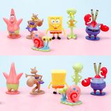 Cartoon Bob Esponja Calça Quadrada Figuras Estátua Modelo Brinquedos Acti