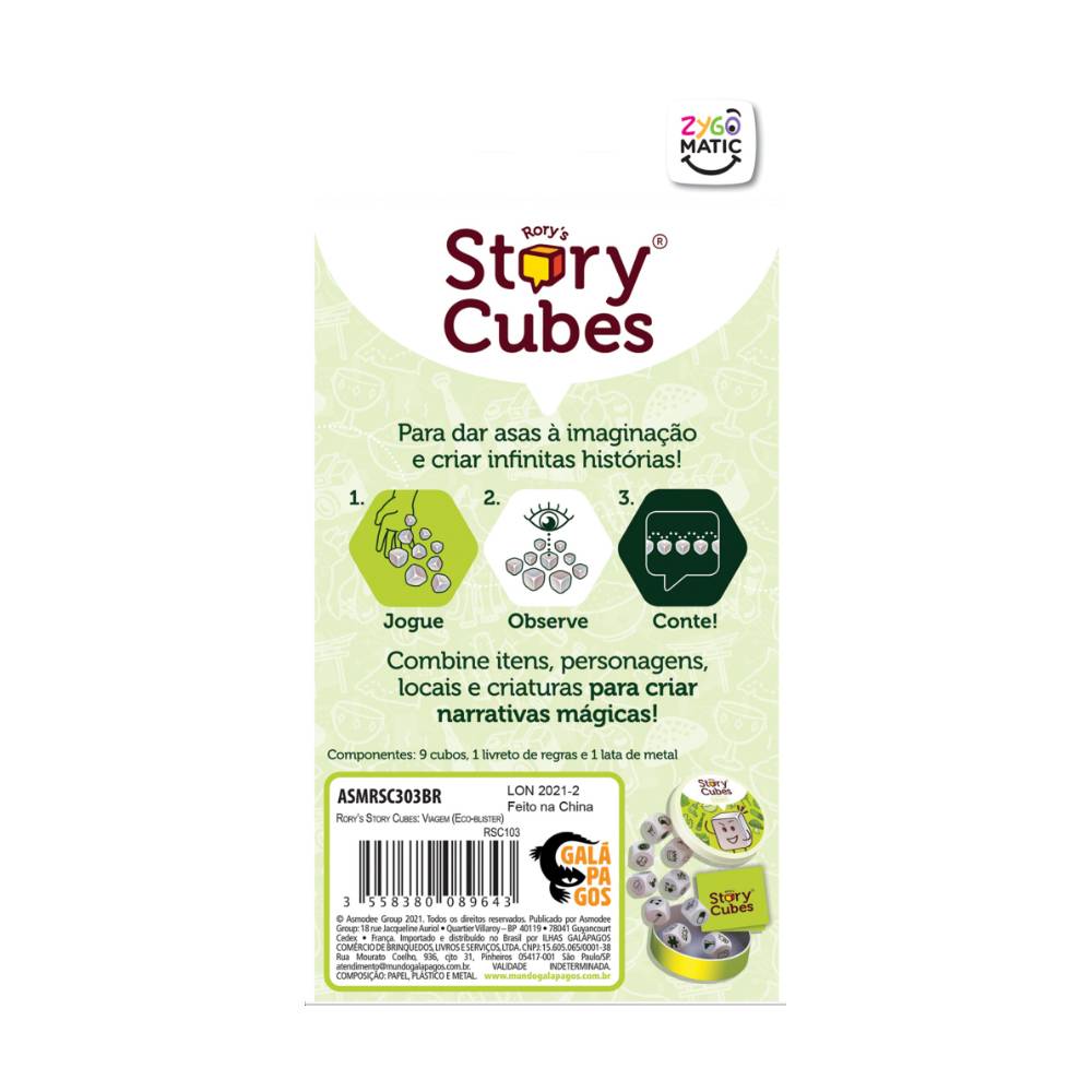 Jogo de Tabuleiro - Rory's Story Cubes - Galápagos