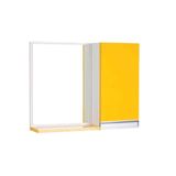 Espelho Para Banheiro Com Armário Amarelo Puxador Metal