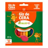 Giz De Cera Fino Leoeleo 12 Cores