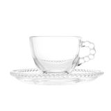 Jogo De 4 Xícaras Para Café Wolff Pearl De Cristal Incolor 80ml