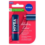 Protetor Labial Nivea Hidra Color Vermelho 4 8g