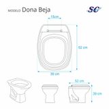 Assento Sanitario Poliester Decorado Borboleta Dona Beja Para Vaso Santa Clara