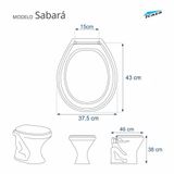 Assento Sanitário Almofadado Sabará Bege Claro Para Vaso Icasa