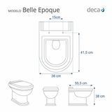 Tampa De Vaso Sanitario Com Amortecedor Belle Epoque Cinza Real Para Bacia Deca