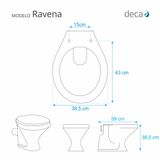 Assento Sanitario Poliester Ravena Vermelho Translucido Para Vaso Deca