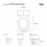 Tampa De Vaso Sanitario Com Amortecedor Primula Plus Branco Para Bacia Fiori