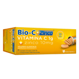 Suplemento Alimentar Bio C Zinco Sabor Laranja 10 Comprimidos Efervescentes