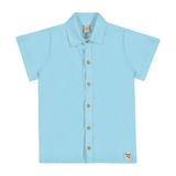 Camisa Infantil Masculina Quadriculada Trick Nick Azul 14