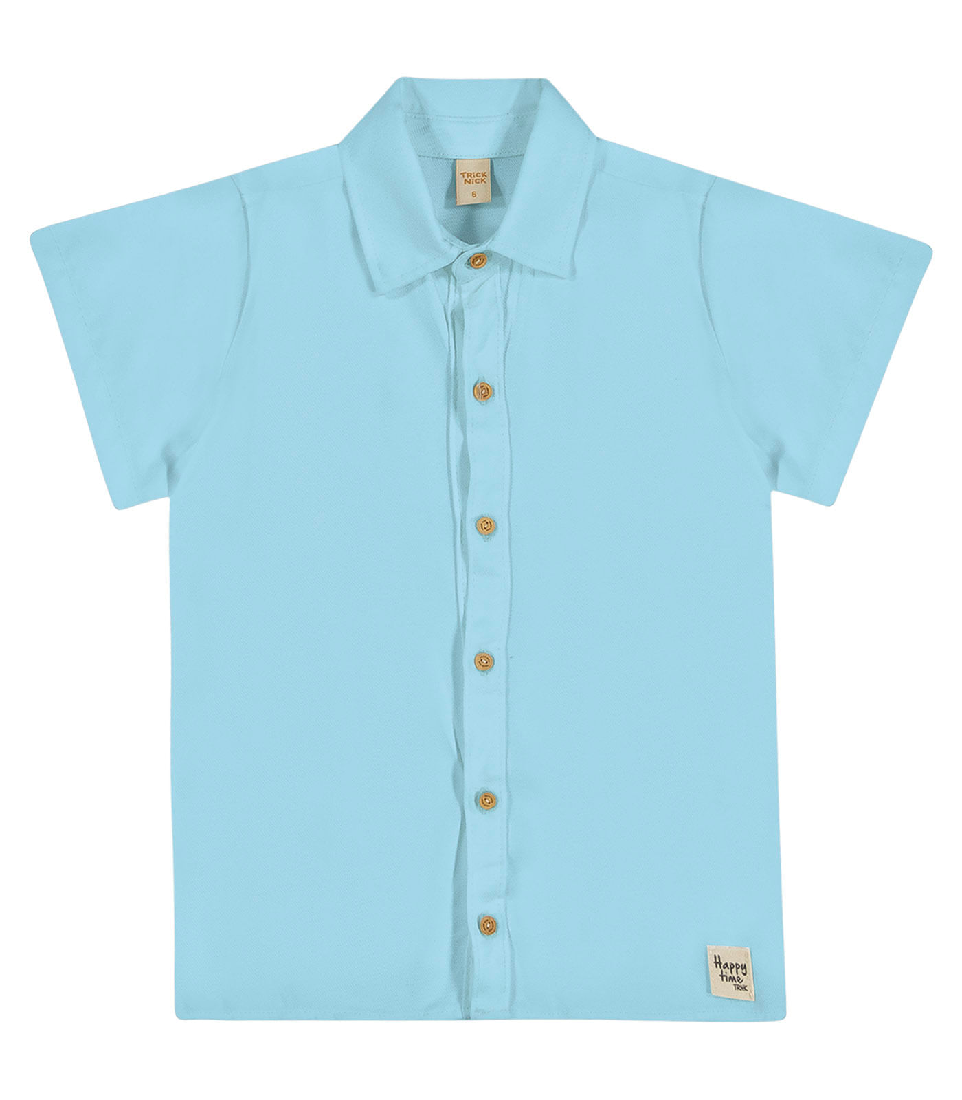 Camisa Infantil Masculina Quadriculada Trick Nick Azul 14